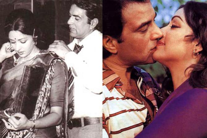 Dharmendra and Hema Malini