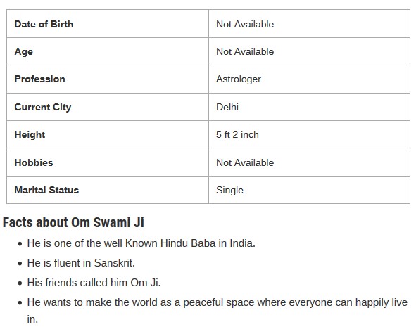 om-swami-bio-wiki-networth