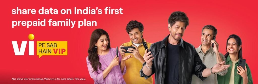 Vi Prepaid Family Plans
